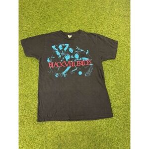 Vintage Bay Island Sportswear T Shirt Mens Large Black Black Veil Brides Graphic